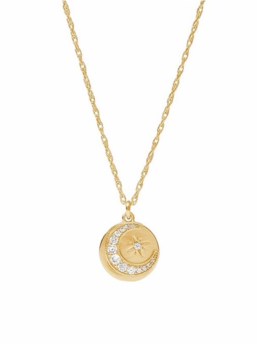 Julie Vos Luna Moon Delicate Charm Necklace 145$
